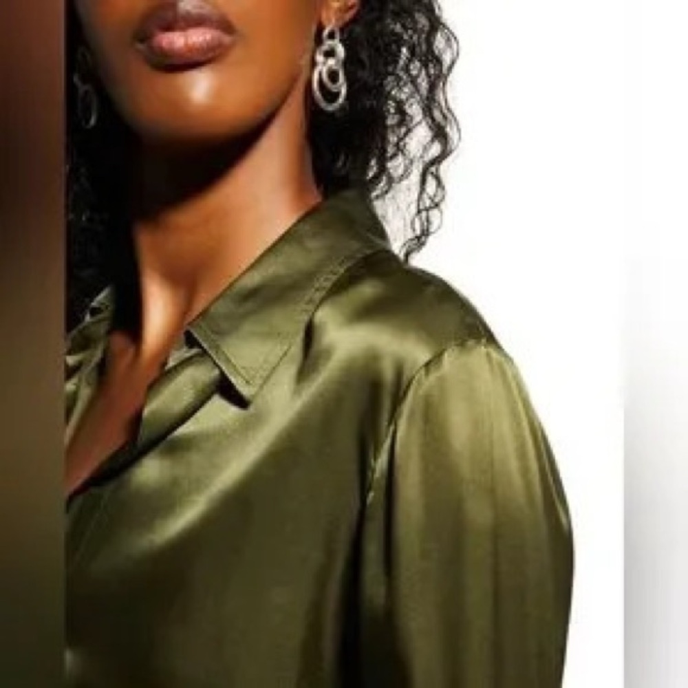 L' Agence Atlas Wrap Front Silk Mini Dress. - Picture 5 of 6